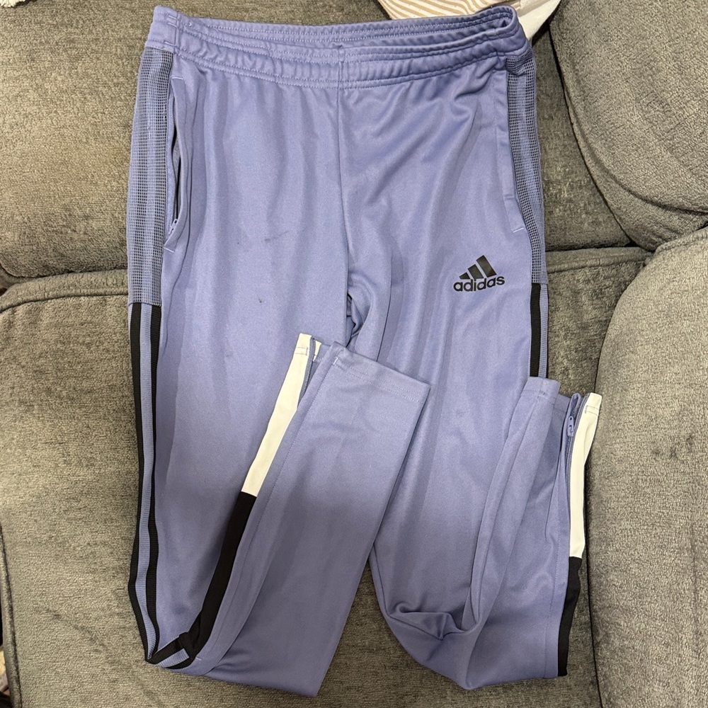 Adidas Kids' Lavender Joggers with Black Accents
